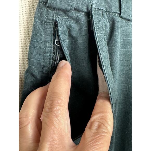 Service Pants Mens Sz 32 Green Cargo Tactical Performance Stretch Elastic Waist - Picture 5 of 16